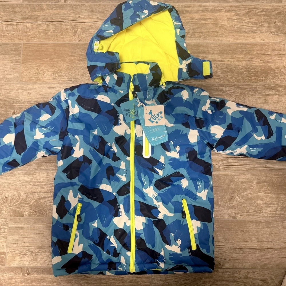 NWT Kids KULUOXING‎ ~ DOUBLE WEAR ~ COLORFUL HOODED WINT SKI JACKET ~ SIZE 14
